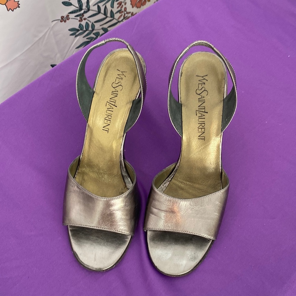 Vintage YSL Kitten Heel Sandals